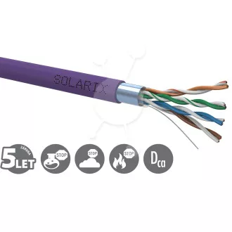 Solarix CAT5E FTP LSOH Dca-s1,d2,a1 500m/tekercs SXKD-5E-FTP-LSOH kábel