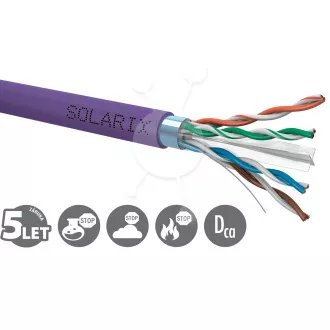 Solarix CAT6 FTP LSOH Dca-s2,d2,a1 500m/tekercs SXKD-6-FTP-LSOH kábel