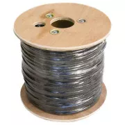 DATACOM FTP kábel CAT6 PE, Fca 500m orsó, fekete, OUTDOOR