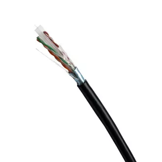 DATACOM FTP kábel CAT6 PE, Fca 500m orsó, fekete, OUTDOOR