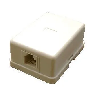 DATACOM Tel. egyetlen aljzat a vakolat fölött - 1 x RJ11 DATACOM Tel. egyetlen aljzat a vakolat fölött - 1 x RJ11
