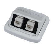 Dupla aljzat ABB TANGO 2xRJ45 cat6 UTP fehér