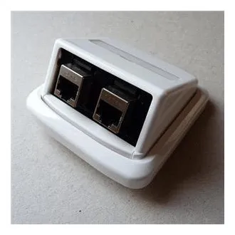 Dupla aljzat ABB TANGO 2xRJ45 cat5e STP fehér