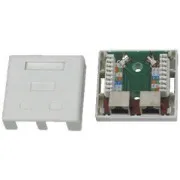 DATACOM STP dupla aljzat Cat5e 2 x RJ45