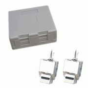 Dupla aljzat CAT5E STP 2xRJ45 gipszkartonhoz por elleni védelemhez.