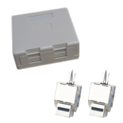 Dupla aljzat CAT5E STP 2xRJ45 gipszkartonhoz por elleni védelemhez.