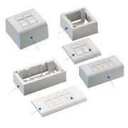DATACOM modul adatcsatlakozó UTP CAT5E 4xRJ45 süllyesztett beépítéshez