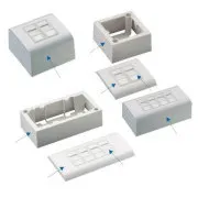 DATACOM modul adatcsatlakozó UTP CAT5E 4xRJ45 süllyesztett beépítéshez