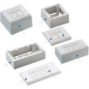 DATACOM Modul adatcsatlakozó STP CAT5E 4xRJ45 süllyesztett beépítéshez