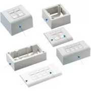 DATACOM UTP 2xRJ45 aljzat Cat5e (süllyesztett és vakolat feletti)