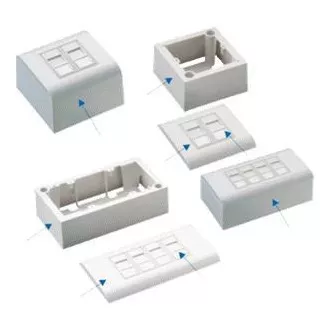 DATACOM STP 2xRJ45 aljzat Cat5e (süllyesztett és vakolat feletti)