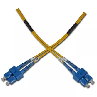 Optikai patch kábel duplex, SC-SC 9/125um SM 3m, OS2 Optikai patch kábel duplex, SC-SC 9/125um SM 3m, OS2