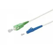 SC/APC - LC/UPC szimplex 9/125 SM 5m kar fehér 3mm B3 LSZH