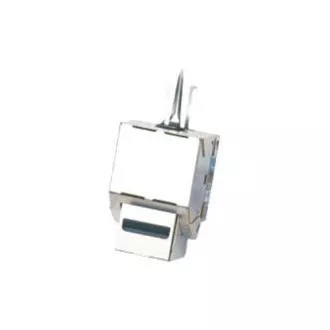 DATACOM Keystone cat5E ezüst STP dual-mini
