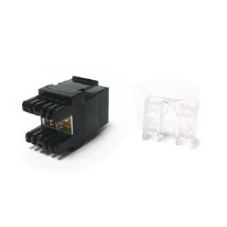 DATACOM UTP Keystone Cat5e fekete Dual Slim hátsó bevágás DATACOM UTP Keystone Cat5e fekete Dual Slim hátsó bevágás