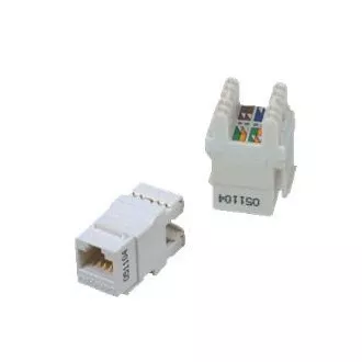 DATACOM UTP Keystone Cat6 fehér Dual Slim hátsó bevágás