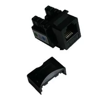 DATACOM keystone UTP RJ12 Cat3 (DUAL) fekete
