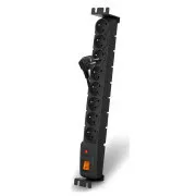 19"-os tápegység ACAR S8/5m 8x220V Fekete kapcsolóvédelem 10A