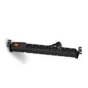 19"-os tápegység 8x230V, 3m, kapcsoló, túláramvédelem, hővédelem, hővédelem.