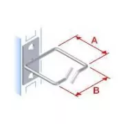 Rögzítő horog 40x40 D1 fém balra fix,első kapu