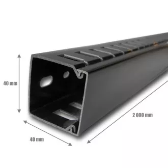 Kábelkezelő 1U 40x40 (2M) FEKETE Kábelkezelő 1U 40x40 (2M) FEKETE