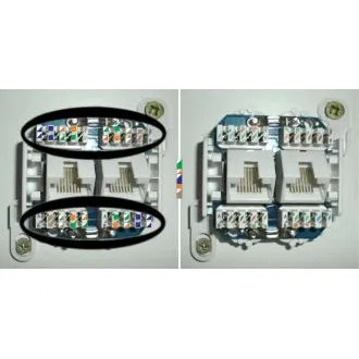 DATACOM UTP dupla aljzat 45 fok - Cat5e DATACOM UTP dupla aljzat 45 fok - Cat5e