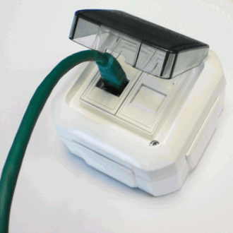 ABB adatcsatlakozó OUTDOOR IP54 STP CAT5E 2xRJ45