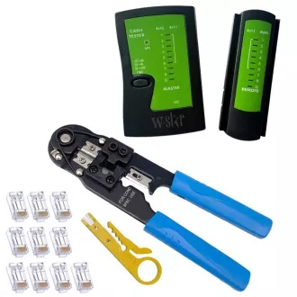 W-Star szita szerszámkészlet WS140 RJ45 teszter, RJ45 fogó, csíkozó, 10x RJ45 W-Star szita szerszámkészlet WS140 RJ45 teszter, RJ45 fogó, csíkozó, 10x RJ45