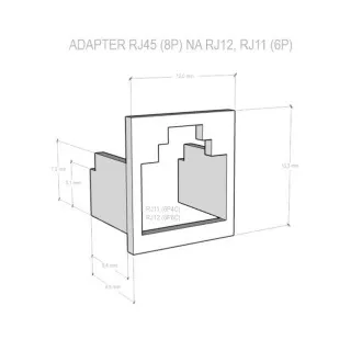 DATACOM adapter RJ45 RJ12-re (RJ11) fehér 20db
