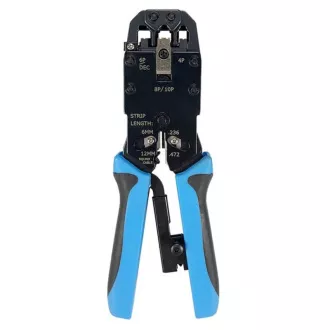W-Star krimpelő fogó RJ45 WS200R RJ50, RJ45, RJ12, RJ11 racsnis, tömör, trimmelővel W-Star krimpelő fogó RJ45 WS200R RJ50, RJ45, RJ12, RJ11 racsnis, tömör, trimmelővel