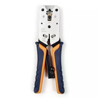 W-Star krimpelő fogó RJ45 WS2182R egyenes racsnis, szigetelésvágó fogóval