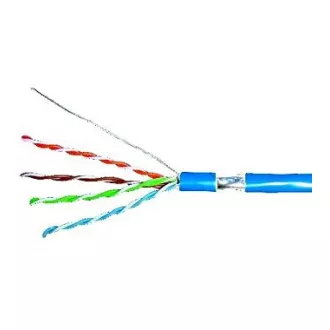 F/UTP kábel F/UTP Cat.5e 4x2xAWG24, LS0H köpeny kék, doboz 305m