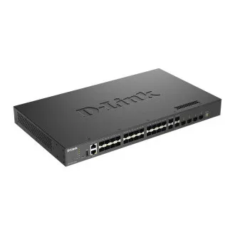 D-Link DXS-3410-32SY/E 10G 3. rétegű, egymásra helyezhető, menedzselt kapcsoló, 28 db 10G SFP , 4 db 25G SFP28