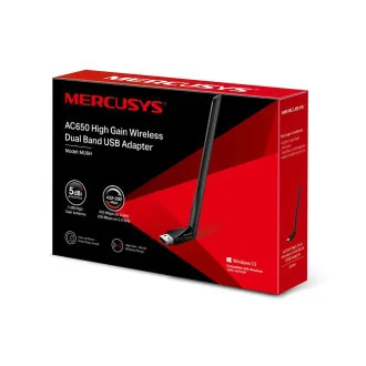 Mercusys MU6H 650Mbps vezeték nélküli USB 2.0 kliens, nagy teljesítményű külső antenna Mercusys MU6H 650Mbps vezeték nélküli USB 2.0 kliens, nagy teljesítményű külső antenna