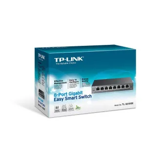 TP-Link TL-SG108E 8x Gb Fanless Easy Smart Switch 8x Gb ventilátor nélkül