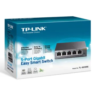 TP-Link TL-SG105E 5 portos Gigabit Easy Smart Switch 5 portos intelligens kapcsoló TP-Link TL-SG105E 5 portos Gigabit Easy Smart Switch 5 portos intelligens kapcsoló