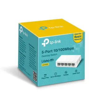 TP-Link LS1005 5x 10/100 asztali kapcsoló ventilátor nélkül TP-Link LS1005 5x 10/100 asztali kapcsoló ventilátor nélkül