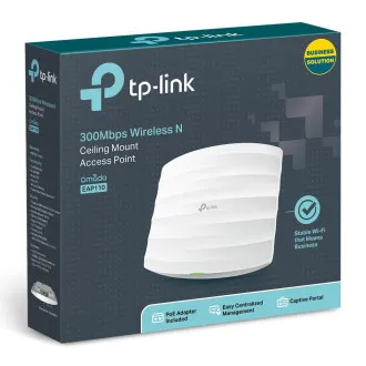 TP-Link EAP110 N300 WiFi mennyezeti/fali rögzítésű hozzáférési pont (AP) Omada SDN