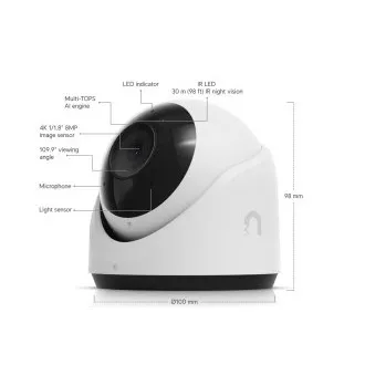 Ubiquiti UVC-G6-Turret-W - UniFi Protect G6 torony, fehér Ubiquiti UVC-G6-Turret-W - UniFi Protect G6 torony, fehér