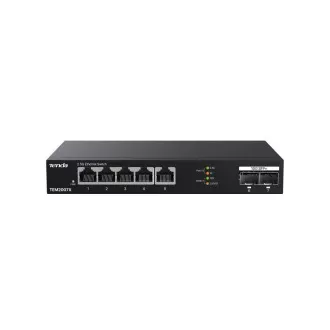 Tenda TEM2007X - Multi-gigabites switch, 5x 2.5G RJ45   2x 10G SFP  port, MAC 16K, 6kV védelem