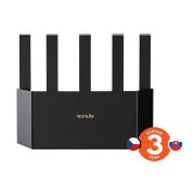 Tenda TX12L Pro AX3000 WiFi 6 Mesh Router, 1x GWAN, 3x GLAN, IPv6, 5x 6dBi, WPA 3, CZ alkalmazás