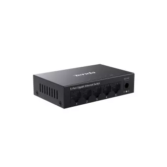 Tenda TEG1005M - 5x 10/100/1000 Mbps fém kapcsoló, ventilátor nélküli - Fanless, 6 kV védelem