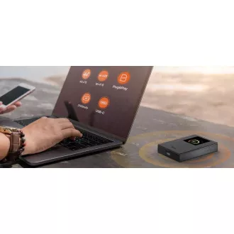 Tenda 4G185v4 4G LTE Mobile AX300 Wi-Fi akkumulátoros modem router, LCD, WPA 3, USB-C