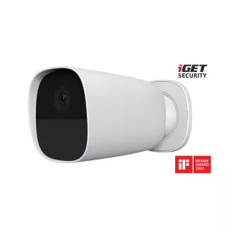 iGET SECURITY EP26 Fehér - WiFi akkumulátoros FullHD kamera, IP65, hang, önálló és riasztó M5-4G CZ riasztóhoz