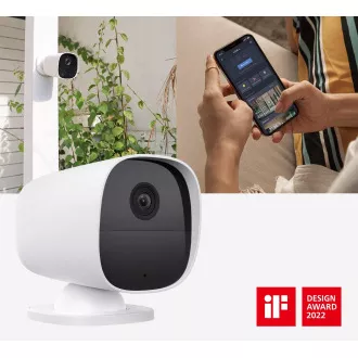 iGET SECURITY EP26 Fehér - WiFi akkumulátoros FullHD kamera, IP65, hang, önálló és riasztó M5-4G CZ riasztóhoz