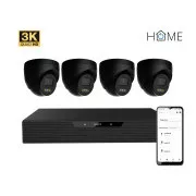 iGET HOME N85P4 - kamera NVR PoE szett 3K felbontással, 8CH NVR   4x kamera hanggal, IR és LED-ekkel