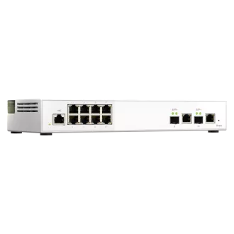QNAP menedzselt switch QSW-M2108-2C (8x 2.5GbE RJ45 és 2x kombinált 10GbE SFP /RJ-45) QNAP menedzselt switch QSW-M2108-2C (8x 2.5GbE RJ45 és 2x kombinált 10GbE SFP /RJ-45)