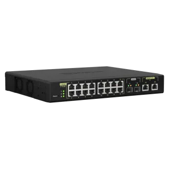 QNAP menedzselt switch QSW-M2116P-2T2S (16x 2.5GbE PoE  RJ45 / 2x 10GbE RJ45 PoE   / 2x 10GbE SFP )
