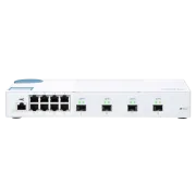 QNAP vezérelt QSW-M408S kapcsoló (12 port: 8 db Gigabit-port   4 db 10G SFP  port)