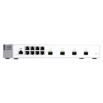 QNAP vezérelt QSW-M408S kapcsoló (12 port: 8 db Gigabit-port   4 db 10G SFP  port)